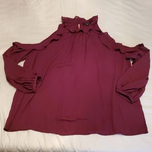 Purple Cold Shoulder Top